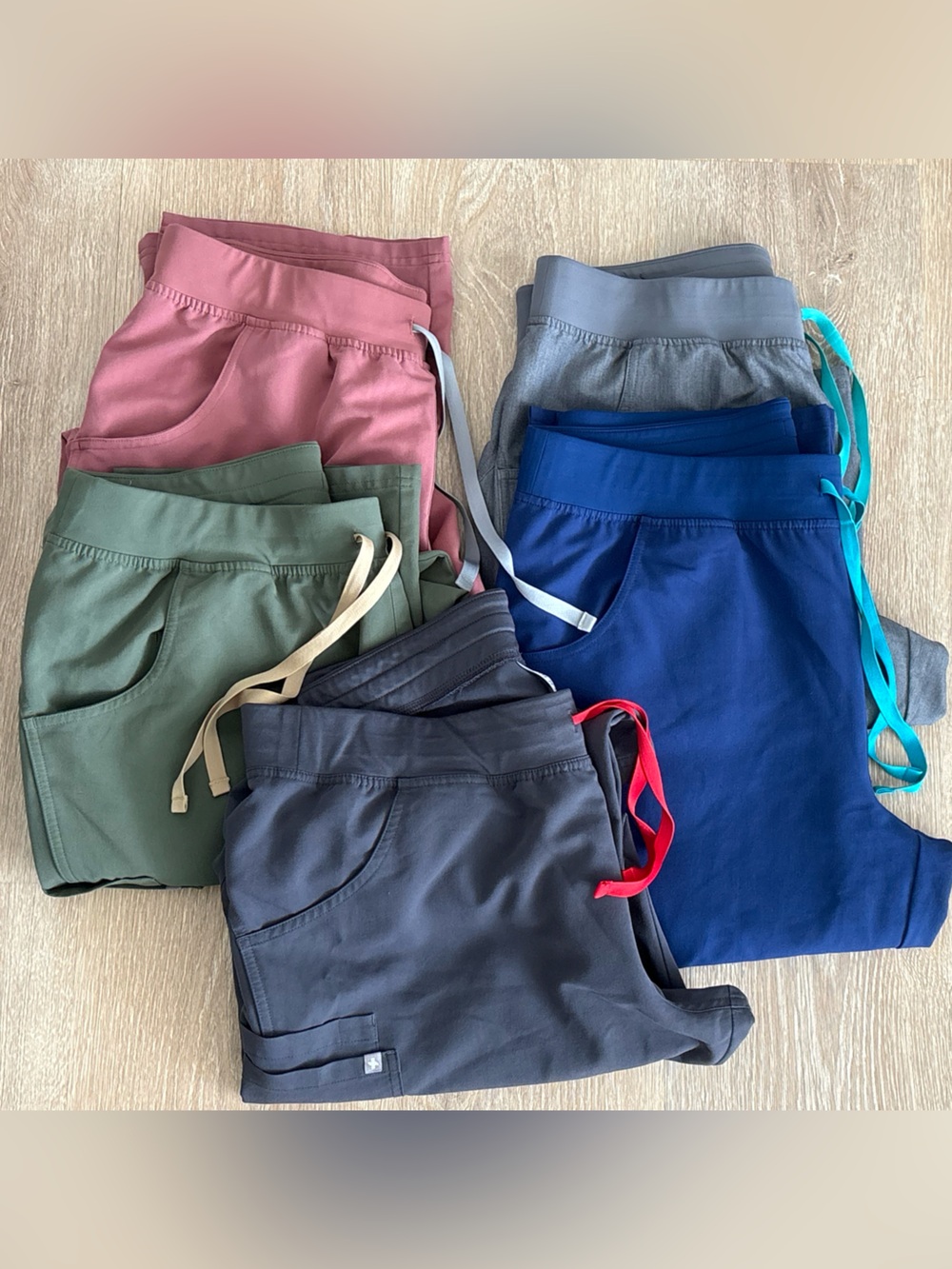 FIGS Kade Scrub Pants Lot 5 Pairs XL Tall Technical Collection Cargo Straight Le